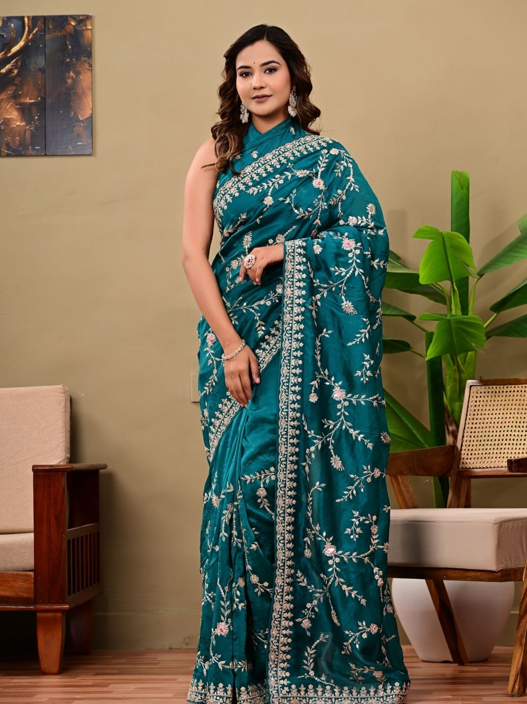 Pure H.O. Silk Saree with Gottapatti, Sequence & Marodi Work | Premium Wedding & Festive Wear
