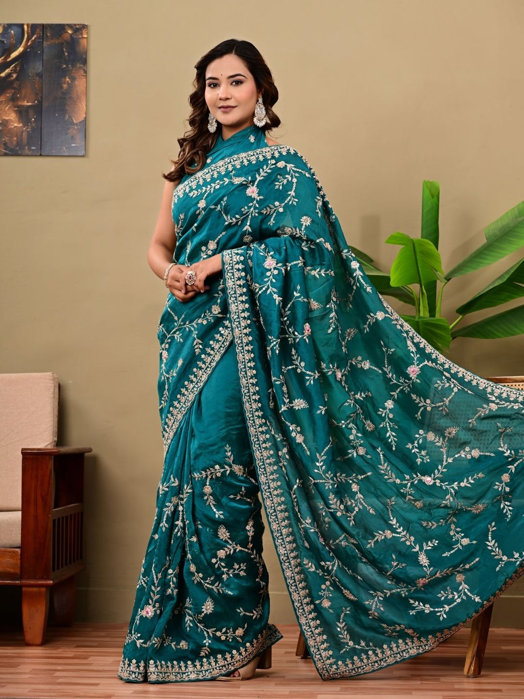 Pure H.O. Silk Saree with Gottapatti, Sequence & Marodi Work | Premium Wedding & Festive Wear