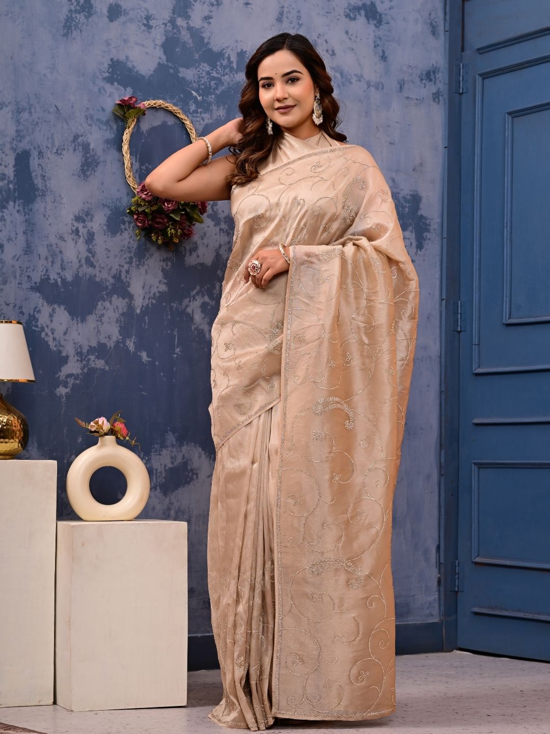 Royal Siroski Sparkle Party Wear Saree