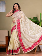 Royal Cosmos Tissue Saree with Ghadchola Khaddi Blouse