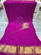 Modal Gaji Bandhani Dupatta with Center Mandala Design – Soft Festive Wear Dupatta