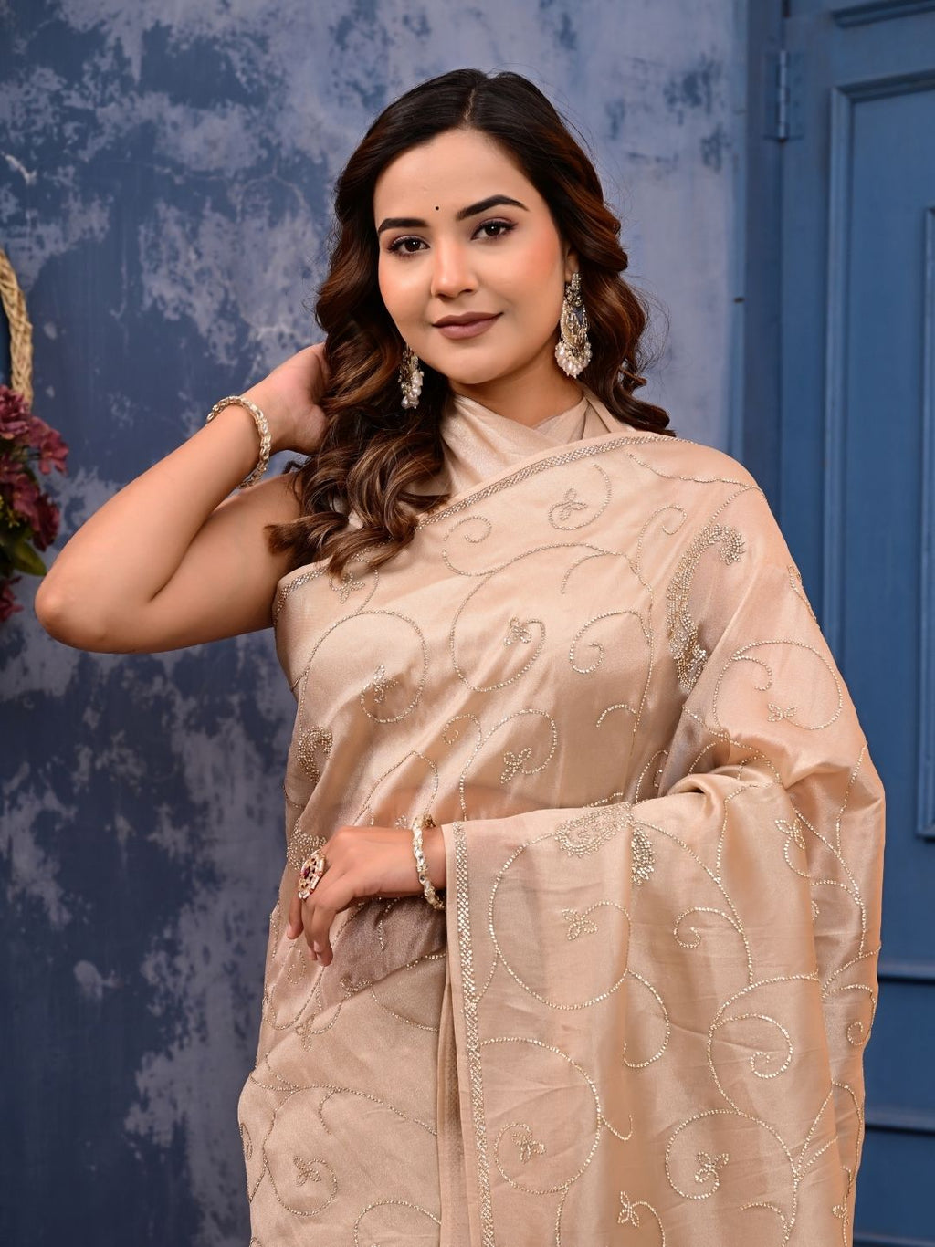 Royal Siroski Sparkle Party Wear Saree