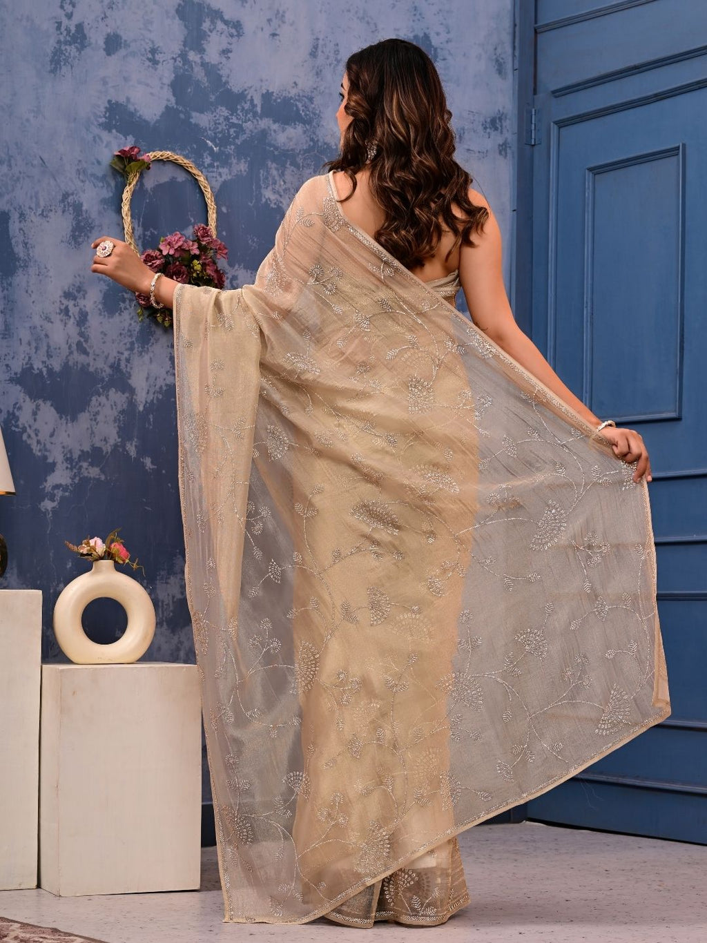 Royal Siroski Sparkle Party Wear Saree