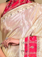 Royal Cosmos Tissue Saree with Ghadchola Khaddi Blouse