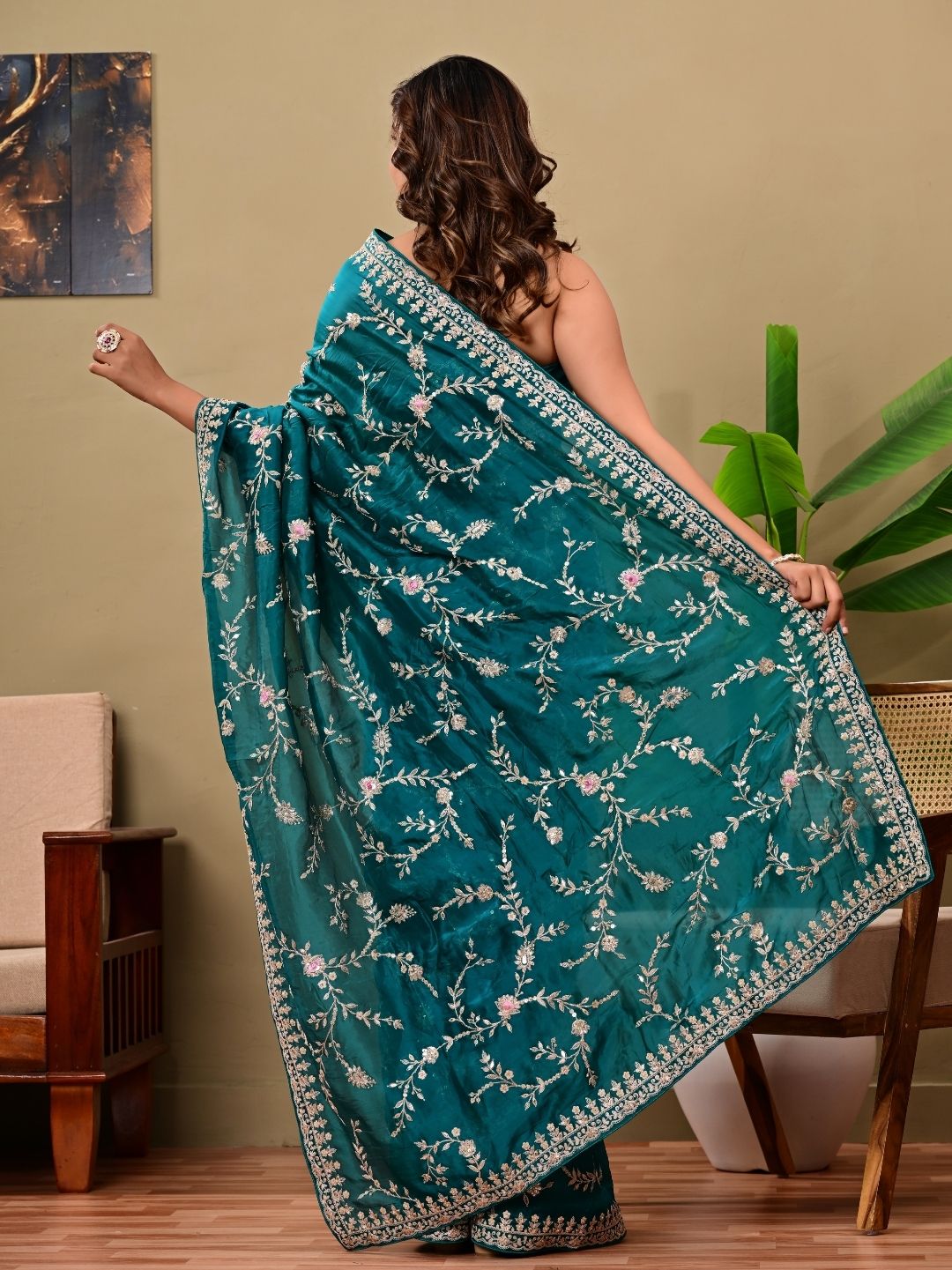 Pure H.O. Silk Saree with Gottapatti, Sequence & Marodi Work | Premium Wedding & Festive Wear