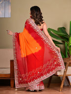 Elegant Viscose Fancy Saree with Piliya Work & Gota Patti Detailing