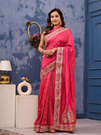 Cosmo Tissue Saree with Gottapatti, Zardozi & Pearl Handwork | Luxurious Wedding & Festive Wear