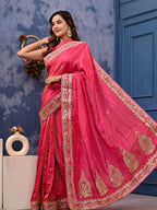 Cosmo Tissue Saree with Gottapatti, Zardozi & Pearl Handwork | Luxurious Wedding & Festive Wear