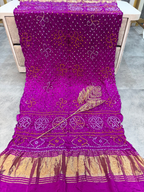 Modal Gaji Bandhani Dupatta with Floral Motifs – Soft Festive Dupatta