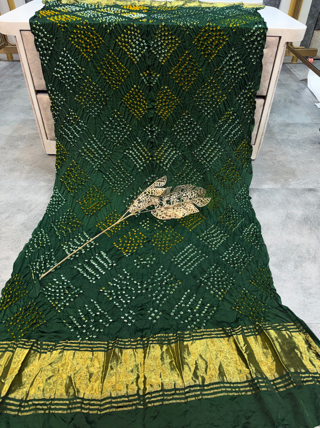 Modal Gaji Bandhani Dupatta with dotted Pattern – Soft Ethnic Wear Dupatta