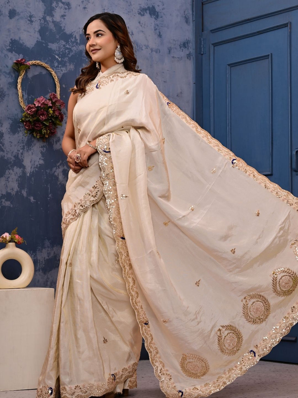 Pure H.O. Silk Saree with Gottapatti, Sequence & Marodi Work | Royal Festive & Wedding Wear