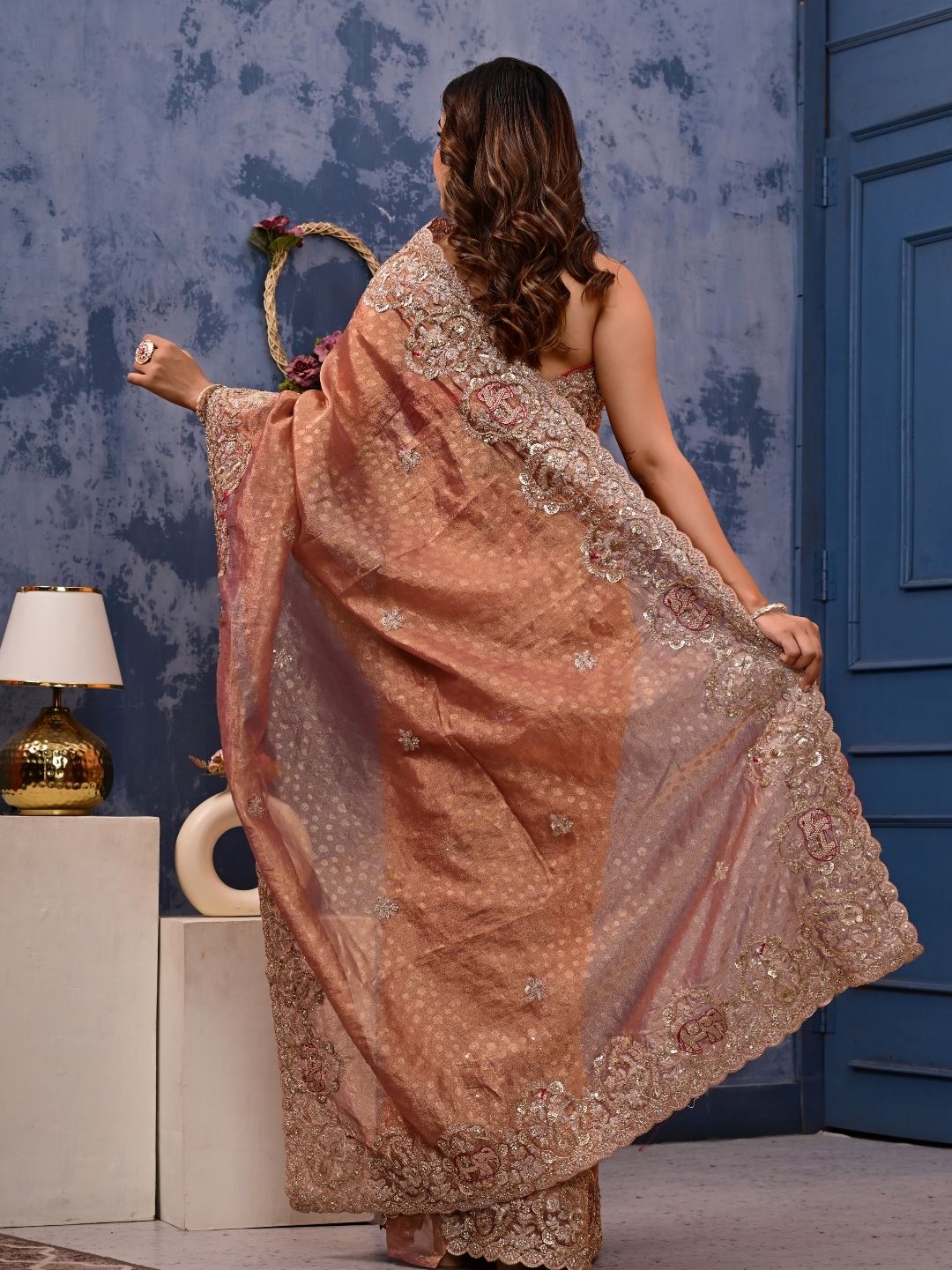 Kanjipuram Silk Saree with Marodi, Kardana & Sequence Work | Grand Wedding & Festive Wear