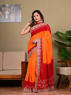 Elegant Viscose Fancy Saree with Piliya Work & Gota Patti Detailing