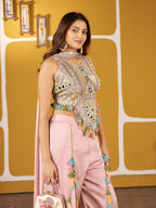 Plazo Top in Premium Dola Silk Fabric