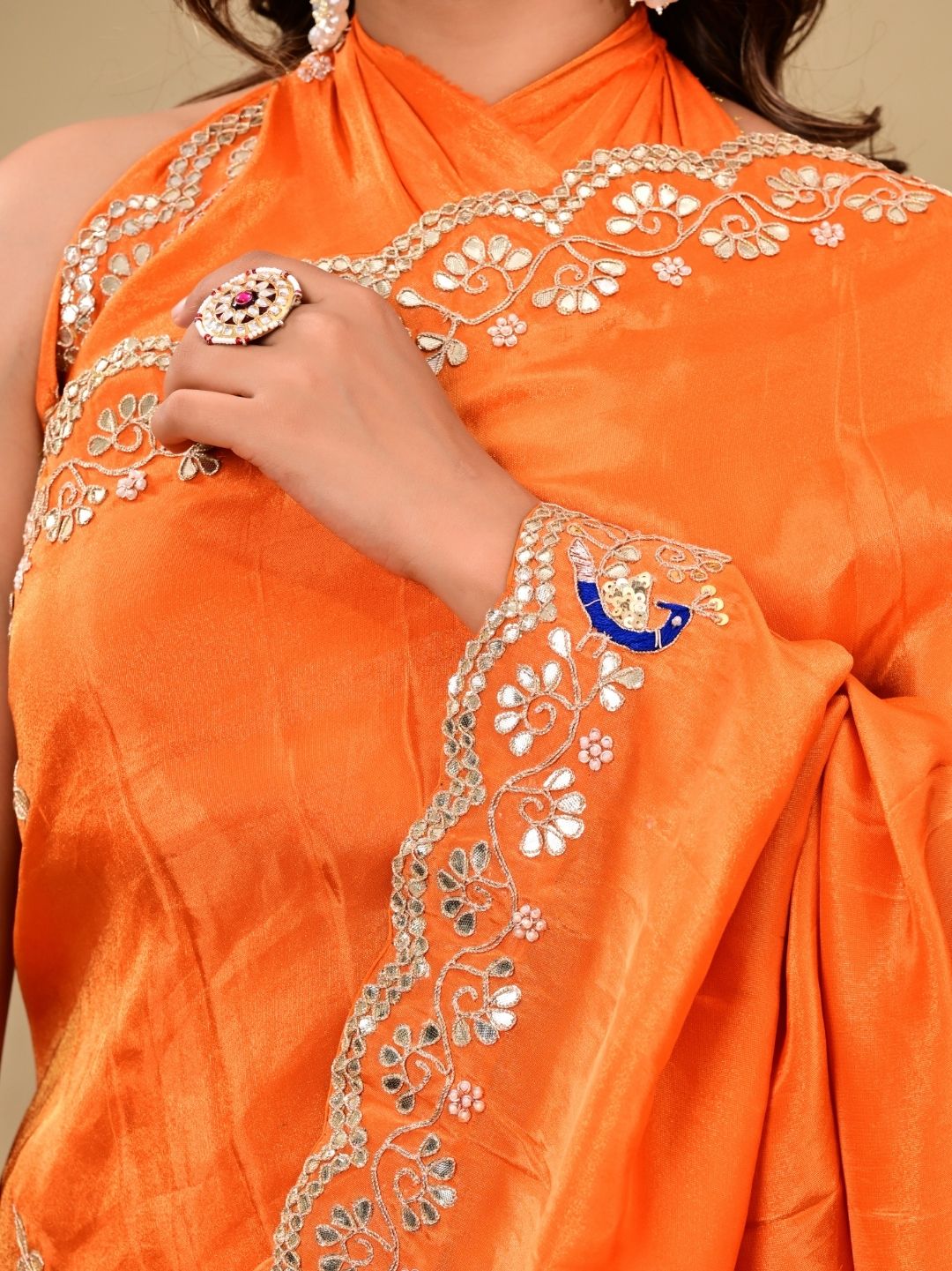 Pure H.O. Silk Saree with Gottapatti, Sequence & Marodi Work | Royal Festive & Wedding Wear