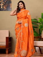 Pure H.O. Silk Saree with Gottapatti, Sequence & Marodi Work | Royal Festive & Wedding Wear