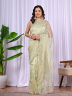 Designer Jiraff Fancy Saree with Kardana, Parle & Sequin Cutwork