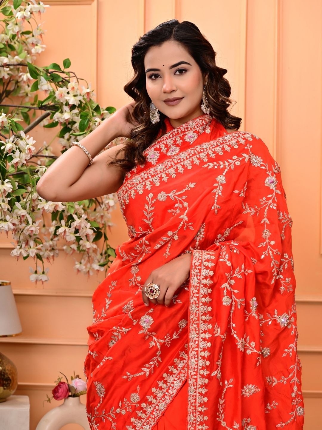 Pure H.O. Silk Saree with Gottapatti, Sequence & Marodi Work | Premium Wedding & Festive Wear