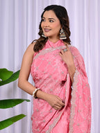 Premium Upada Fancy Saree with Parle, Sequins & Cut Work Border – Elegant Party & Festive Wear Saree