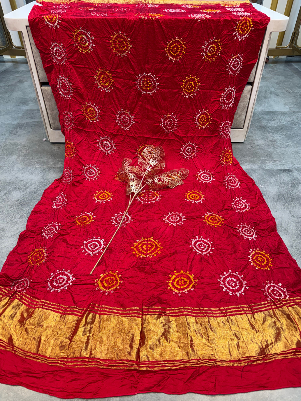 Modal Gaji Bandhani Dupatta – Soft Lightweight Festive & Ethnic Dupatta