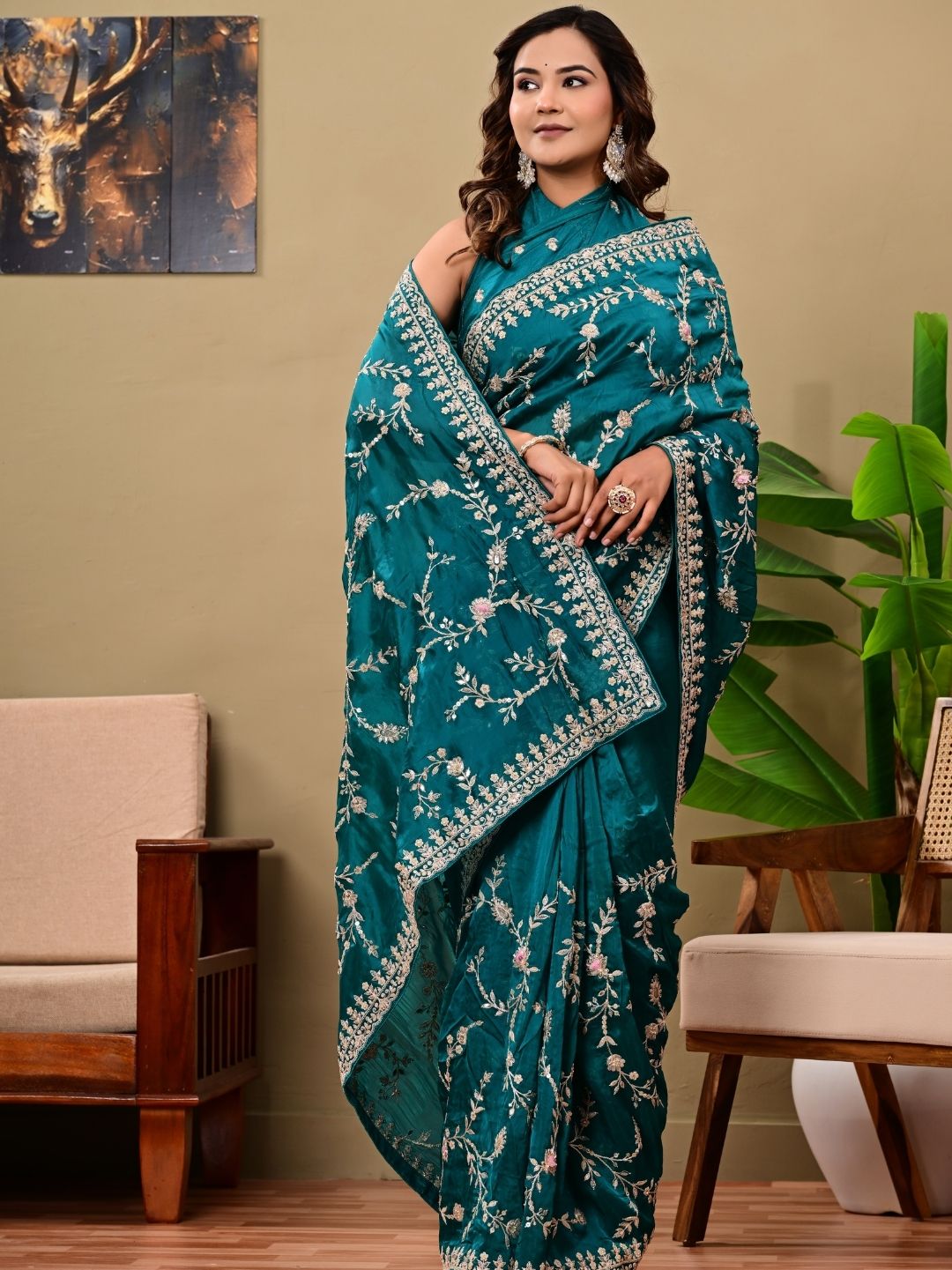 Pure H.O. Silk Saree with Gottapatti, Sequence & Marodi Work | Premium Wedding & Festive Wear