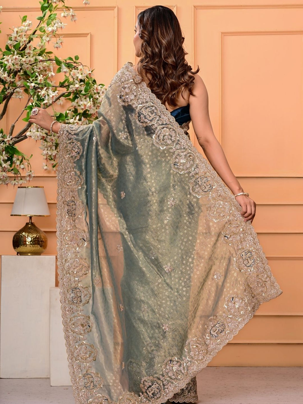 Kanjipuram Silk Saree with Marodi, Kardana & Sequence Work | Grand Wedding & Festive Wear