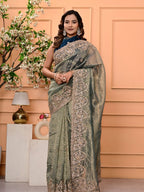 Kanjipuram Silk Saree with Marodi, Kardana & Sequence Work | Grand Wedding & Festive Wear