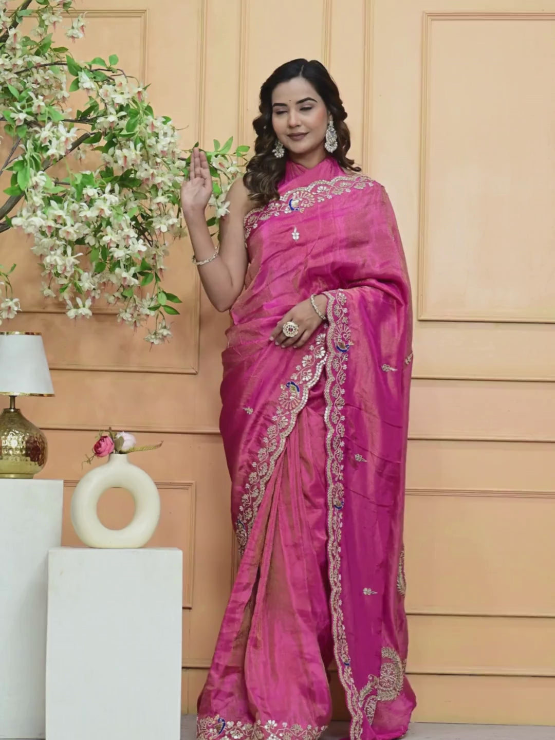 Pure H.O. Silk Saree with Gottapatti, Sequence & Marodi Work | Royal Festive & Wedding Wear