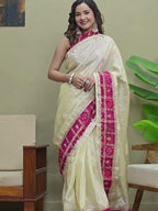 Royal Cosmos Tissue Saree with Ghadchola Khaddi Blouse